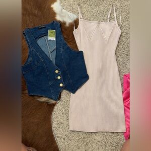 LANE 201 Rib Knit Mini Dress